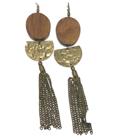 Handmade Abalone Statement Earrings - Picture 3 of 4